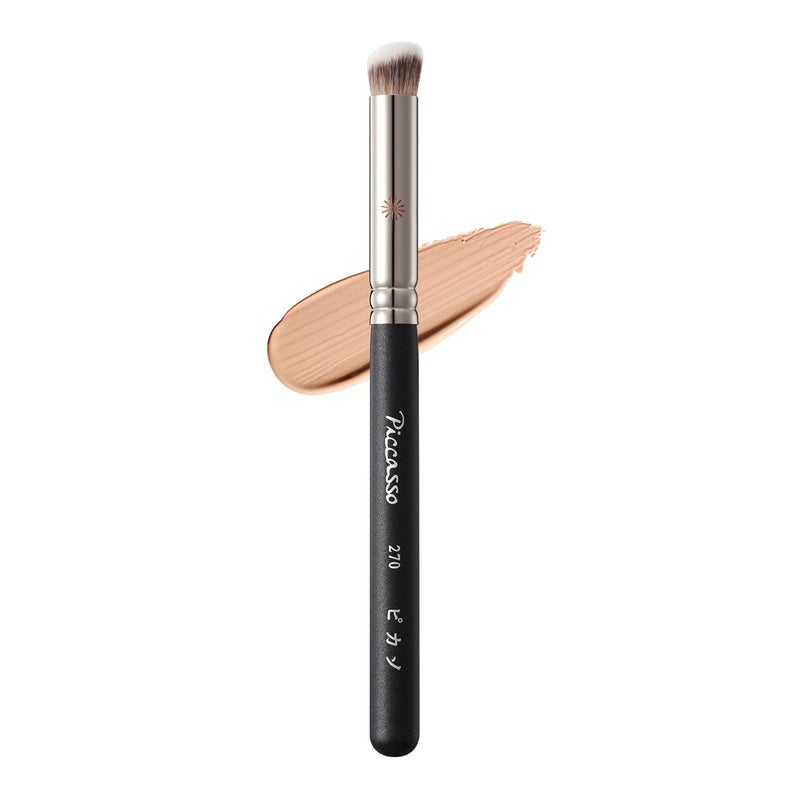 Piccasso 270 Concealer Brush – Large Angled Brush for Face Makeup, Under Eye Concealer, and Liquid Blush, Soft Bristles for Cream and Liquid Products, Korean Makeup Brush for Pore Coverage - Image 1